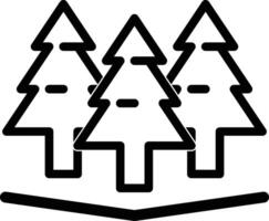 Wald Symbol Zeichen, Kiefer Baum Wald Symbol vektor