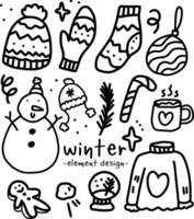 Winter Element Design zum Vorlagen. vektor