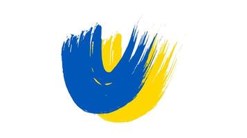 ukrainska nationell flagga i grunge stil vektor