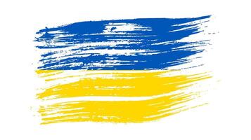 ukrainische Nationalflagge im Grunge-Stil vektor