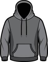 Illustration von ein Kapuzenpullover oder Kapuzenpullover im schwarz und grau vektor