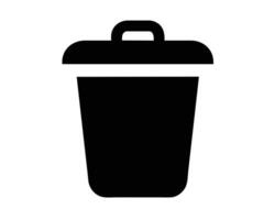 Müll Behälter Symbol gezeichnet durch Hände Illustration auf Weiß Hintergrund vektor