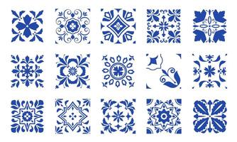 azulejos ornament. sömlös mönster av traditionell spanska portugisiska dekorativ kakel, årgång mosaik- blommig dekorativ bakgrund. textur vektor
