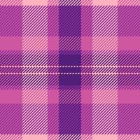 Hintergrund prüfen von Tartan Textil- Textur mit ein Plaid Muster nahtlos Stoff. vektor