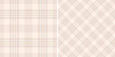 Hintergrund Textil- Plaid von Muster prüfen mit ein nahtlos Tartan Textur Stoff. vektor