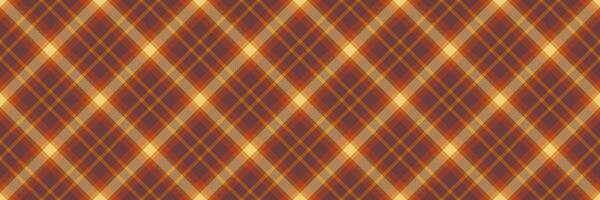 Unendlichkeit Hintergrund Stoff Textur, Gittergewebe prüfen Plaid. geben Muster Textil- Tartan nahtlos im rot und Orange Farben. vektor