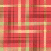 Textil- Plaid Muster von Textur Stoff nahtlos mit ein prüfen Hintergrund Schottenstoff. vektor