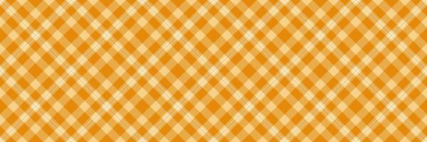 diagonal Hintergrund Muster Textil, Rahmen prüfen Stoff. oben Textur nahtlos Tartan Plaid im Bernstein und Orange Farben. vektor