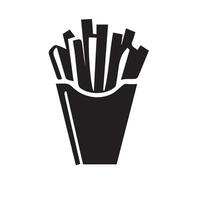 franska frites illustration. franska frites logotyp isolerat på vit bakgrund vektor