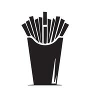 franska frites illustration. franska frites logotyp isolerat på vit bakgrund vektor