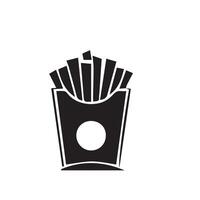 franska frites illustration. franska frites logotyp isolerat på vit bakgrund vektor