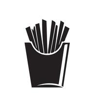 franska frites illustration. franska frites logotyp isolerat på vit bakgrund vektor