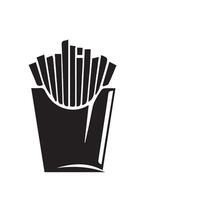 Französisch Fritten Illustration. Französisch Fritten Logo isoliert auf Weiß Hintergrund vektor