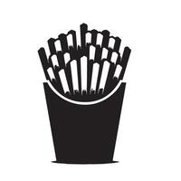 franska frites illustration. franska frites logotyp isolerat på vit bakgrund vektor