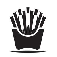 franska frites illustration. franska frites logotyp isolerat på vit bakgrund vektor