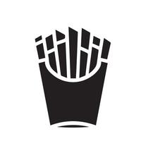 franska frites illustration. franska frites logotyp isolerat på vit bakgrund vektor