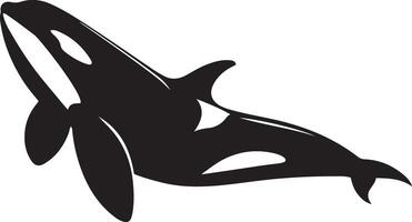 Orca Mörder Wal Silhouette Illustration. vektor