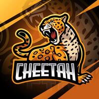 cheetah esport maskot logo design vektor