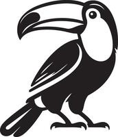 toucan fågel silhuett illustration. vektor