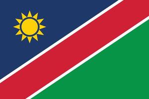 nationell flagga av Namibia. namibia flagga. vektor