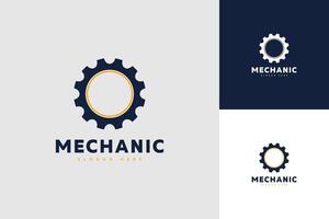 mekaniker logotyp enkel design vektor