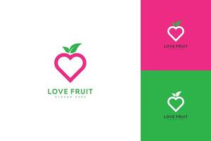 kärlek frukt logotyp ikon vektor