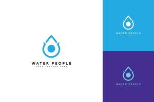 Wasser Menschen Symbol Logo Vorlage Design vektor