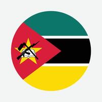 National Flagge von Mosambik. Mozambique Flagge. Mozambique runden Flagge. vektor