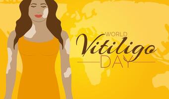 Welt Vitiligo Tag Gelb Hintergrund Design vektor