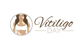 Vitiligo Tag isoliert Symbol auf Weiß Hintergrund vektor