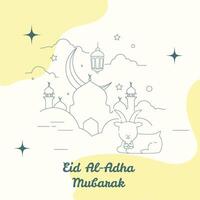 illustration av eid al-adha hälsning vektor