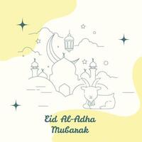 Illustration von eid al-adha Gruß vektor