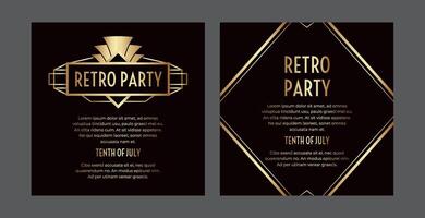 Gatsby Kunst Deko Party Einladung Abonnieren Kunst Deko Party Einladung Design vektor