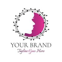 Schönheit Salon Rosa Logo Design vektor