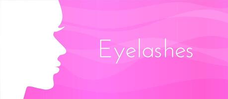 ögonfransar rosa bakgrund illustration med en flicka vektor