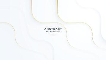 Weiß und grau Welle abstrakt Hintergrund, elegant Grafik Design mit Sanft Kurven, Linie Muster, und Text Raum vektor