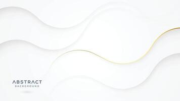 vit och grå Vinka abstrakt bakgrund, elegant grafisk design med mjuk kurvor, linje mönster, och text Plats vektor