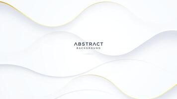 Weiß und grau Welle abstrakt Hintergrund, elegant Grafik Design mit Sanft Kurven, Linie Muster, und Text Raum vektor