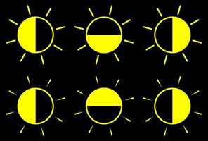 Sonne Symbol Symbol Sonne Phase Illustration. vektor