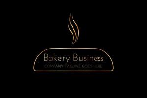 modern abstrakt Bäckerei Logo mit minimal Brot Laib Illustration vektor