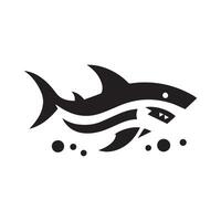 minimalistisch Hai Logo auf ein Weiß Hintergrund vektor