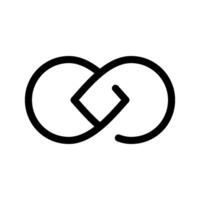oändlighet ikon symbol design illustration vektor