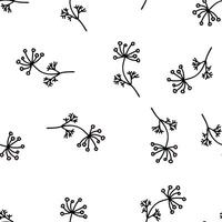 hand dragen vild blommor klotter sömlös mönster. perfekt skriva ut för tee, papper, textil- och tyg. blommig illustration för dekor och design. vektor