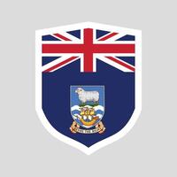 Falkland Inseln Flagge im Schild gestalten vektor