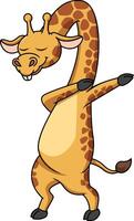 dabbing giraff karaktär illustration vektor