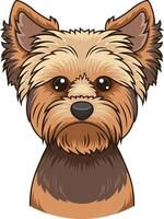 yorkie hund ansikte illustration vektor