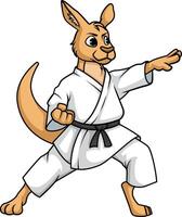 Känguru tun Karate Illustration vektor