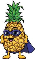 ananas superhjälte karaktär illustration vektor