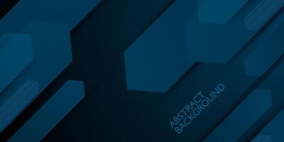 dunkel Blau dynamisch Gradient abstrakt Hintergrund. sechseckig Muster Formen. cool Design. eps10 vektor