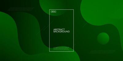 Welle abstrakt dunkel Grün Hintergrund mit dynamisch gestalten Design und einfach Muster. eps10 vektor